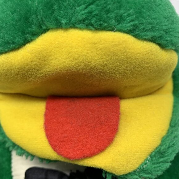 Dakin Green Frog Hand Puppet 1985 Vintage Plush Black Bowtie Golf Club Cover - Picture 9 of 11